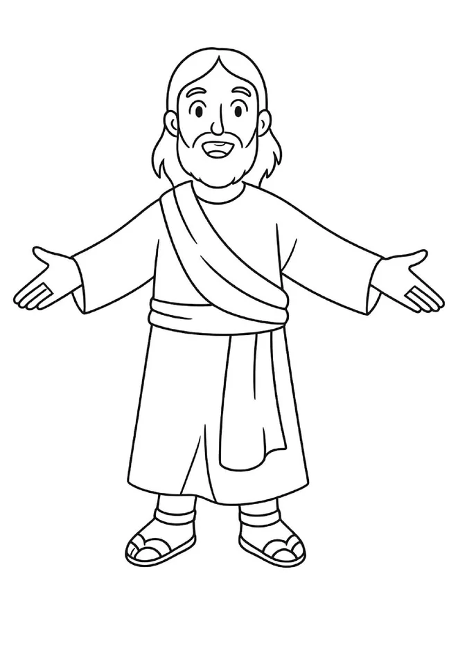 desenhos de jesus para colorir e imprimir para imprimir e colorir - imagem 3
